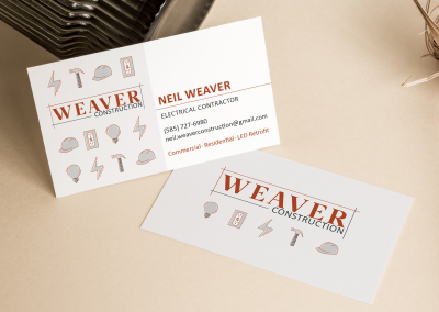 Standout business cards for Weaver Construction