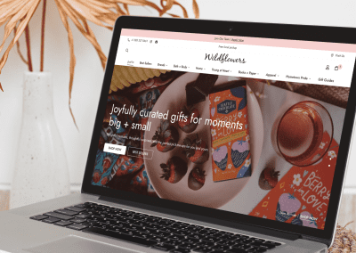 A charming Shopify storefront & business cards for Wildflowers